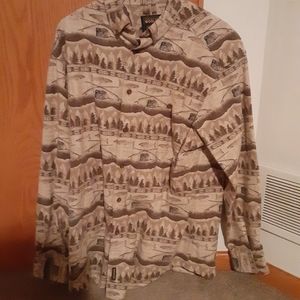 New Woolrich Flannel Shirt- Fly Fishing Pattern